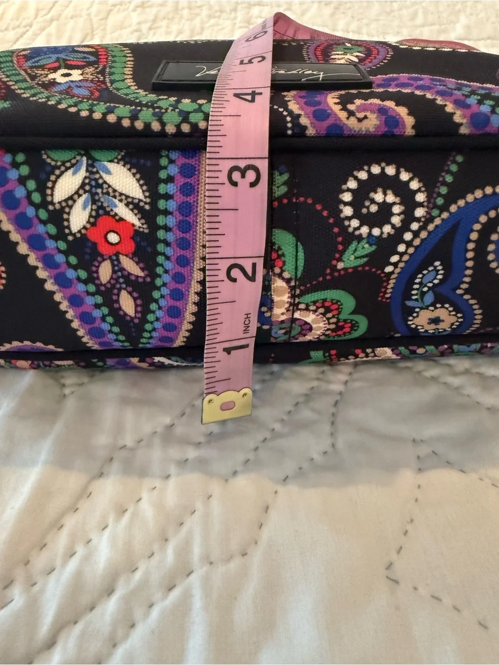 Vera Bradley Black Crossbody with Multicolor Paisley Floral Design